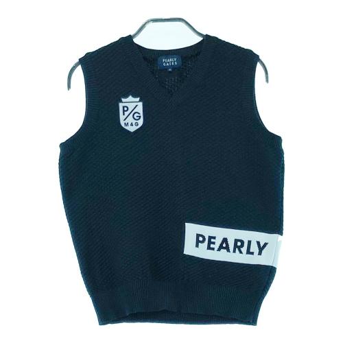 PEARLY GATES パーリーゲイツ ニット ベスト 総柄 ブラック系 サイズ