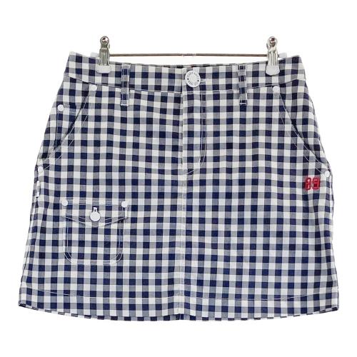 PEARLY GATES パーリーゲイツ ストレッチスカート チェック柄 ネイビー