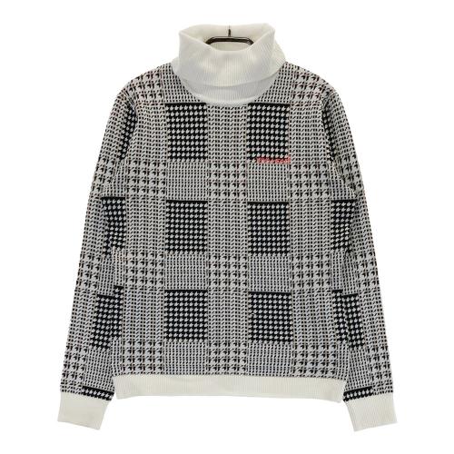 【美品】Jack Bunny!! ジャックバニー チェック柄 長袖ニットセーター 美品】Jack Bunny!! ジャックバニー チェック柄 長袖ニットセーター