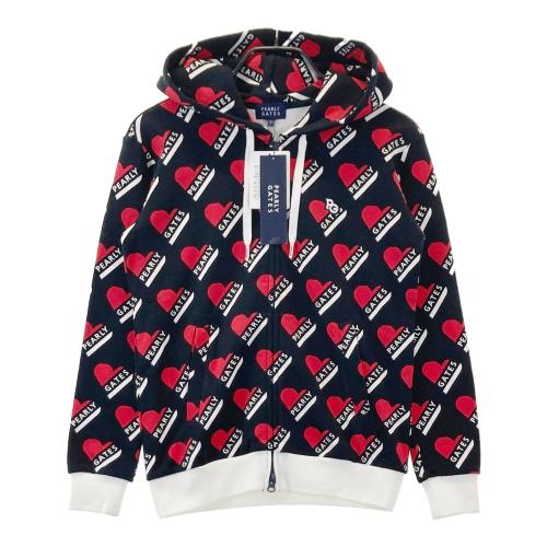 PEARLY GATES パーリーゲイツ フリース 長袖ジップパーカー ブラック系