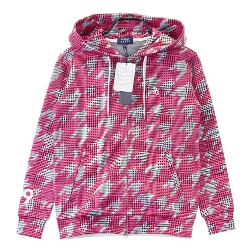 PEARLY GATES パーリーゲイツ 055-2262902 ジップパーカー 千鳥 ピンク