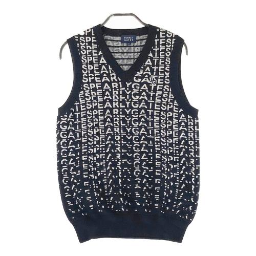 PEARLY GATES パーリーゲイツ Vネック ニットベスト ネイビー系 サイズ