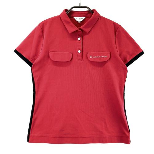 LANVIN SPORT ランバン スポール ハーフジップ 半袖ポロシャツ レッド