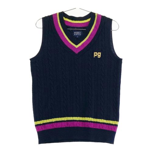 PEARLY GATES パーリーゲイツ Vネック ニットベスト ネイビー系 サイズ