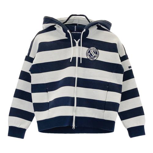 PEARLY GATES パーリーゲイツ ジップパーカー ボーダー柄 ホワイト系