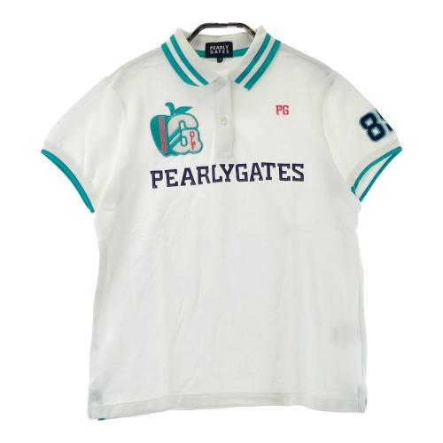 PEARLY GATES パーリーゲイツ 半袖ポロシャツ ホワイト系 サイズ：1