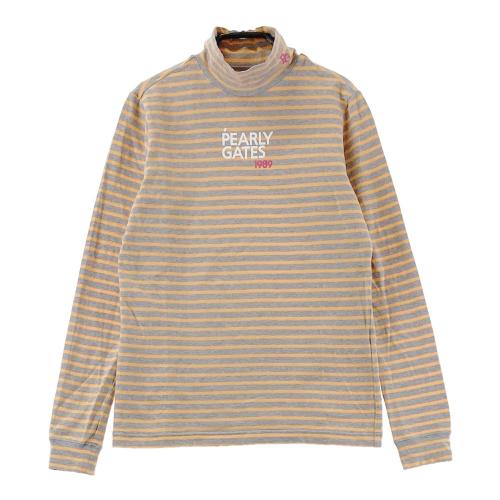 PEARLY GATES パーリーゲイツ ハイネック 長袖Tシャツ ボーダー柄