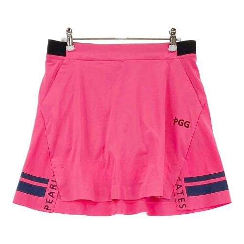 新品 PGG PEARLYGATES ゴルフ スカート 0 ピンク　春夏 PGG PEARLY GATES パーリーゲイツ 異素材切替 インナー付フレア