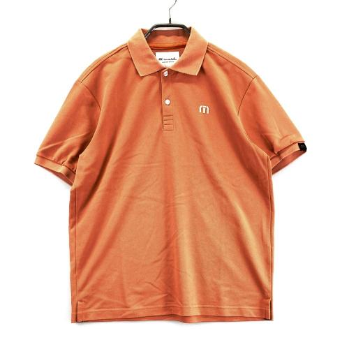 美品 トラヴィスマシュー 近年 モックネックシャツ オレンジ 総柄 2XL