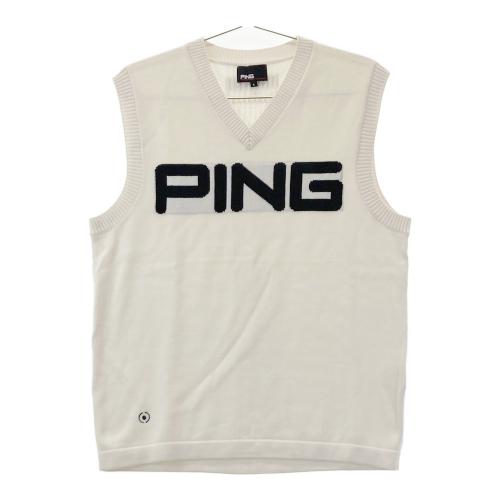 PING ピン Vネック ニットベスト グレー系 サイズ：S ランク：A
