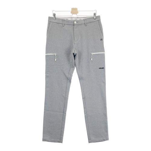 【ヘリンボーン】マスターバニーエディション ゴルフウェア パンツ XL グレー MASTER BUNNY EDITION マスターバニーエディション パンツ