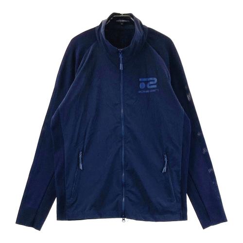 ROSASEN ロサーセン ニット切替 ジップジャケット ネイビー系 サイズ