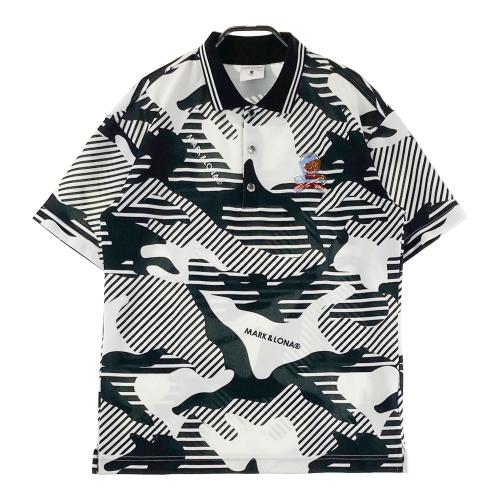 MARK&LONA マークアンドロナ ハーフジップ 半袖ポロシャツ ホワイト系