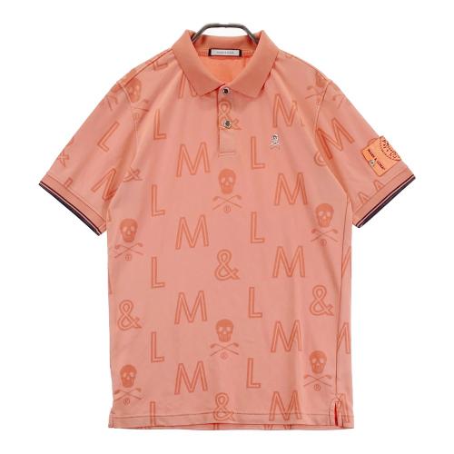 MARK&LONA マークアンドロナ 半袖ポロシャツ 総柄 オレンジ系 サイズ
