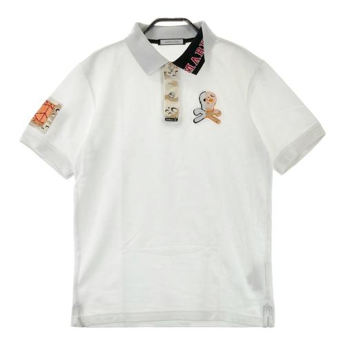 MARK&LONA マークアンドロナ 半袖ポロシャツ ノルディック柄 ブルー系