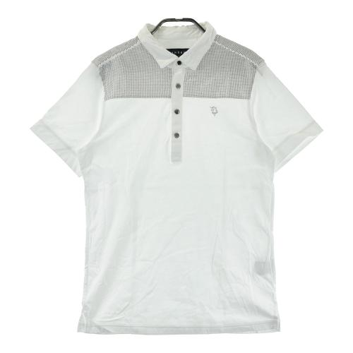 ST ANDREWS セントアンドリュース 半袖ポロシャツ 総柄 ホワイト系