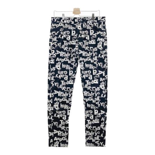 PEARLY GATES パーリーゲイツ ストレッチパンツ 総柄 ネイビー系