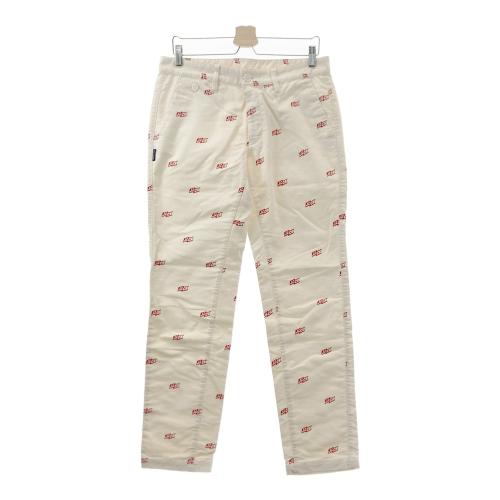 JACK BUNNY ジャックバニー ストレッチパンツ アメコミ総柄 ホワイト系