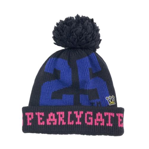 PEARLY GATES パーリーゲイツ ニット帽 25周年 ネイビー系 ランク：A