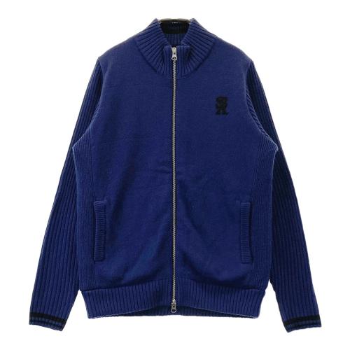 ST ANDREWS セントアンドリュース 長袖ポロシャツ 総柄 ネイビー系