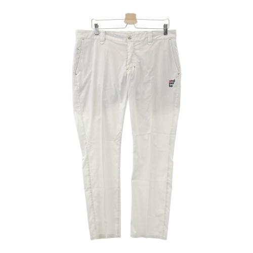 and per se ホワイト ストレートパンツ AND PER SE アンパスィ ストレッチパンツ 総柄 ホワイト系 サイズ：82