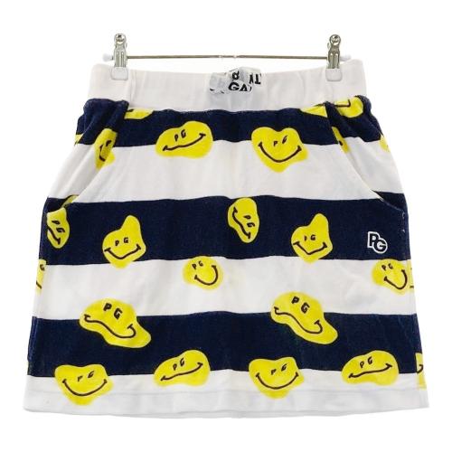 PEARLY GATES パーリーゲイツ パイルスカート ニコちゃん ボーダー柄