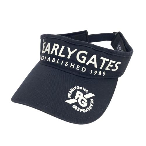 PEARLY GATES パーリーゲイツ サンバイザー チェック柄 ネイビー系