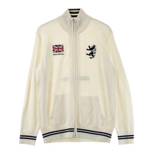 ADMIRAL アドミラル ウール混 ニット ジップジャケット ホワイト系