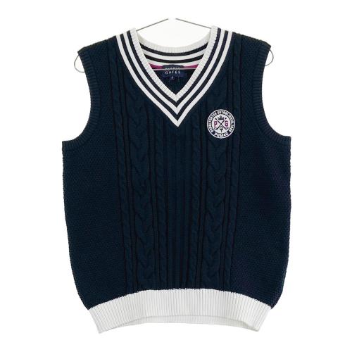 PEARLY GATES パーリーゲイツ Vネック ニットベスト ネイビー系 サイズ