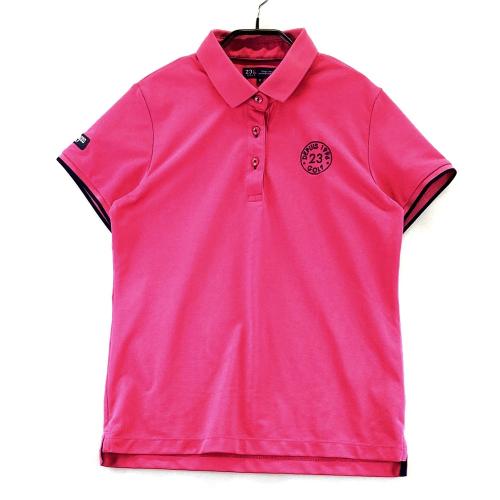 23区GOLF ニジュウサンクゴルフ 半袖ポロシャツ ピンク系 サイズ：2