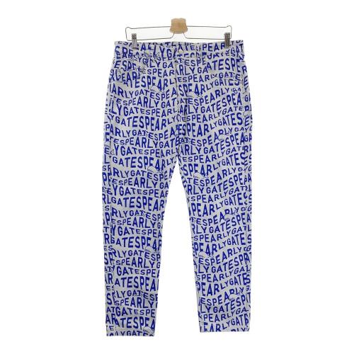 PEARLY GATES パーリーゲイツ ストレッチパンツ ロゴ総柄 グレー系