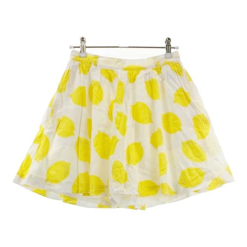 PEARLY GATES パーリーゲイツ インナー付 フレアスカート レモン柄