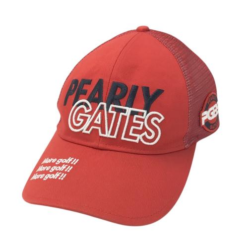 パーリーゲイツ　メッシュニコちゃんセットアップ PEARLY GATES パーリーゲイツ メッシュキャップ ニコちゃん レッド系
