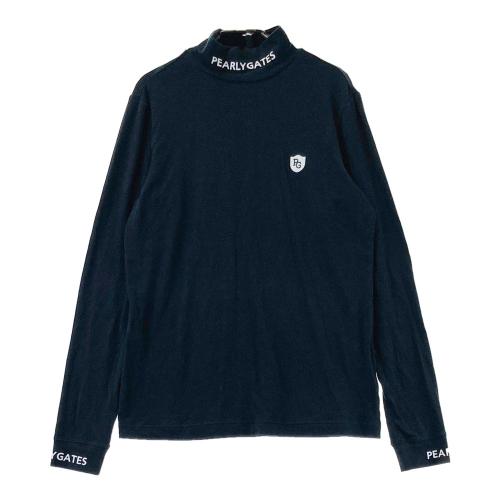PEARLY GATES パーリーゲイツ モックネック 長袖Tシャツ ブラック系 