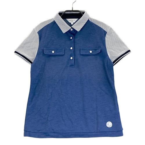 LANVIN SPORT ランバン スポール 長袖ポロシャツ チェック柄 ネイビー