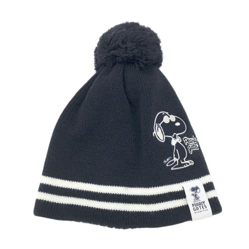 PEARLY GATES パーリーゲイツ ×PEANUTS ニット帽 スヌーピー ネイビー