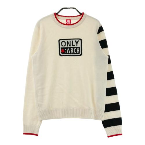 【新品未使用 アルチビオ】22FW新作ロゴ畦セーター38号 ARCHIVIO アルチビオ 長袖 ニットセーター ホワイト系 サイズ：38