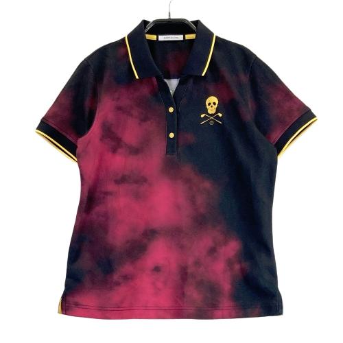 MARK&LONA マークアンドロナ ハーフジップ 半袖Tシャツ ピンク系