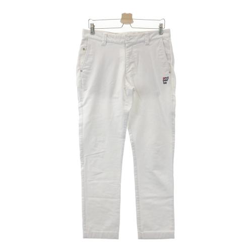 AND PER SE アンパスィ ストレッチパンツ 千鳥柄 ピンク系 サイズ：82