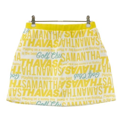 SAMANTHA THAVASA サマンサタバサ ; UNDER25 ストレッチスカート ロゴ