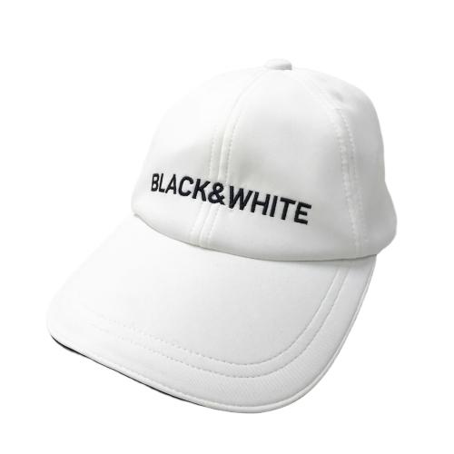 ブラック＆ホワイト Black ＆ White　ゴルフキャップ　未使用 Black＆White（ブラック&ホワイト） Black＆White WHITE Line キャップ