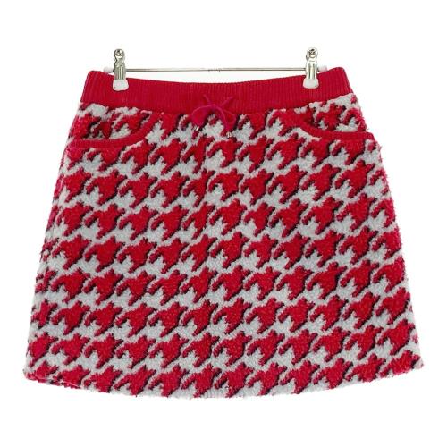 ADABAT アダバット 裏地蓄熱 ニットスカート 総柄 ホワイト系 サイズ