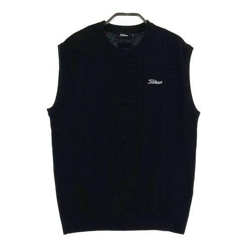 TITLEIST タイトリスト ロゴ刺繍入り ニットベスト ブラック系 サイズ