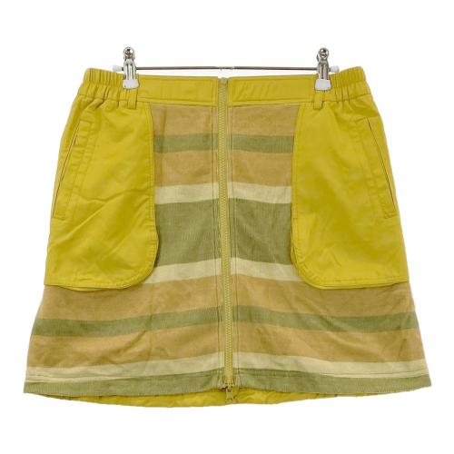 ADABAT アダバット リバーシブル ジップスカート ボーダー柄 イエロー