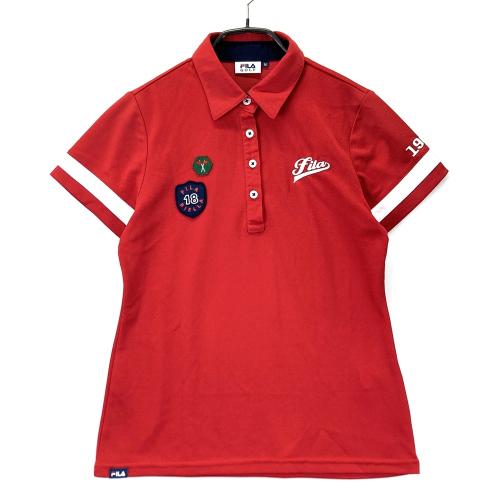 FILA GOLF ポロシャツ レッド LLサイズ　新品未使用 FILA GOLF フィラゴルフ 半袖ポロシャツ レッド系 サイズ：M ランク：A
