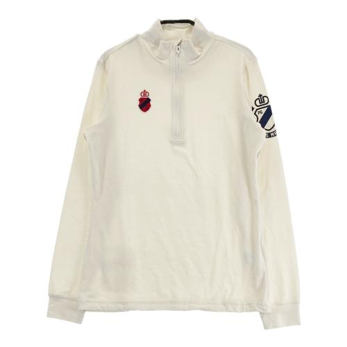 PEARLY GATES 長袖ハーフジップカットソー サイズ6 ホワイト PEARLY GATES パーリーゲイツ 長袖ハーフジップTシャツ ホワイト系