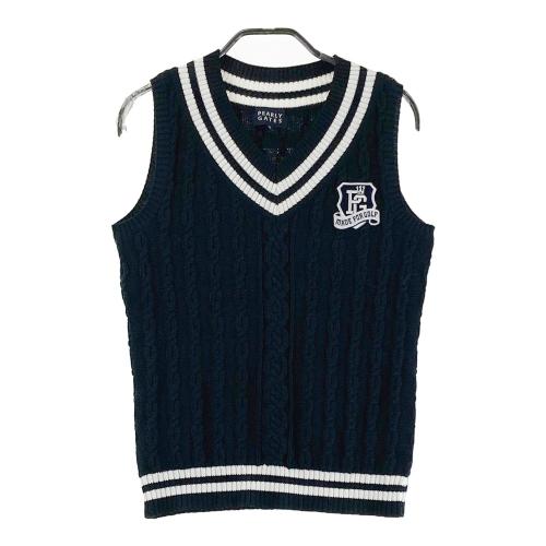 PEARLY GATES パーリーゲイツ Vネック ニットベスト ネイビー系 サイズ