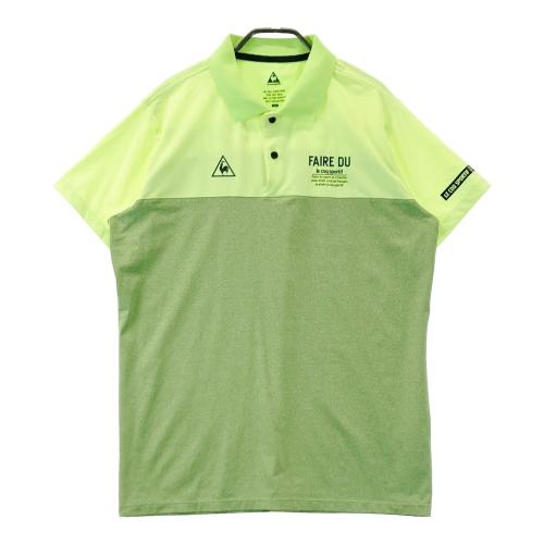 LE COQ GOLF ルコックゴルフ 半袖ポロシャツ ロゴプリント グリーン系