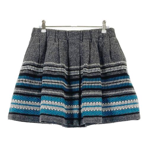 ARCHIVIO アルチビオ 裾フレアスカート ボーダー レッド系 サイズ：36