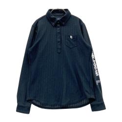 美品 PEARLY GATES パーリーゲイツ ブランドロゴ 秋冬 AW 長袖シャツ ポリエステル ネイビー レディース 40(L) ゴルフウェア【古着】【中古】 PEARLY GATES(パーリーゲイツ)｜中古ゴルフウェア通販サイトSTST(ストスト)